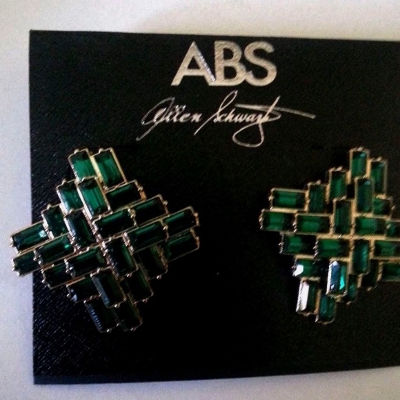 ABS by Allen Schwartz flaunt baguette Earrings - Picture 2 of 3